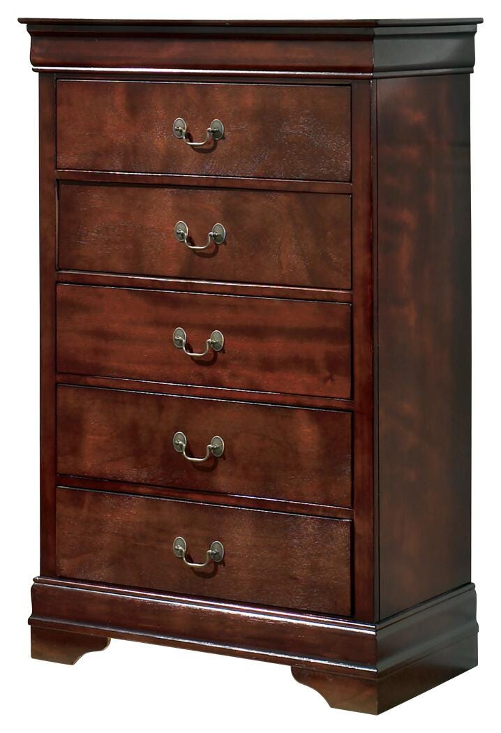 Alisdair King Sleigh Bed with Mirrored Dresser, Chest and 2 Nightstands in Reddish Brown from Ashley Furniture - Luna Furniture