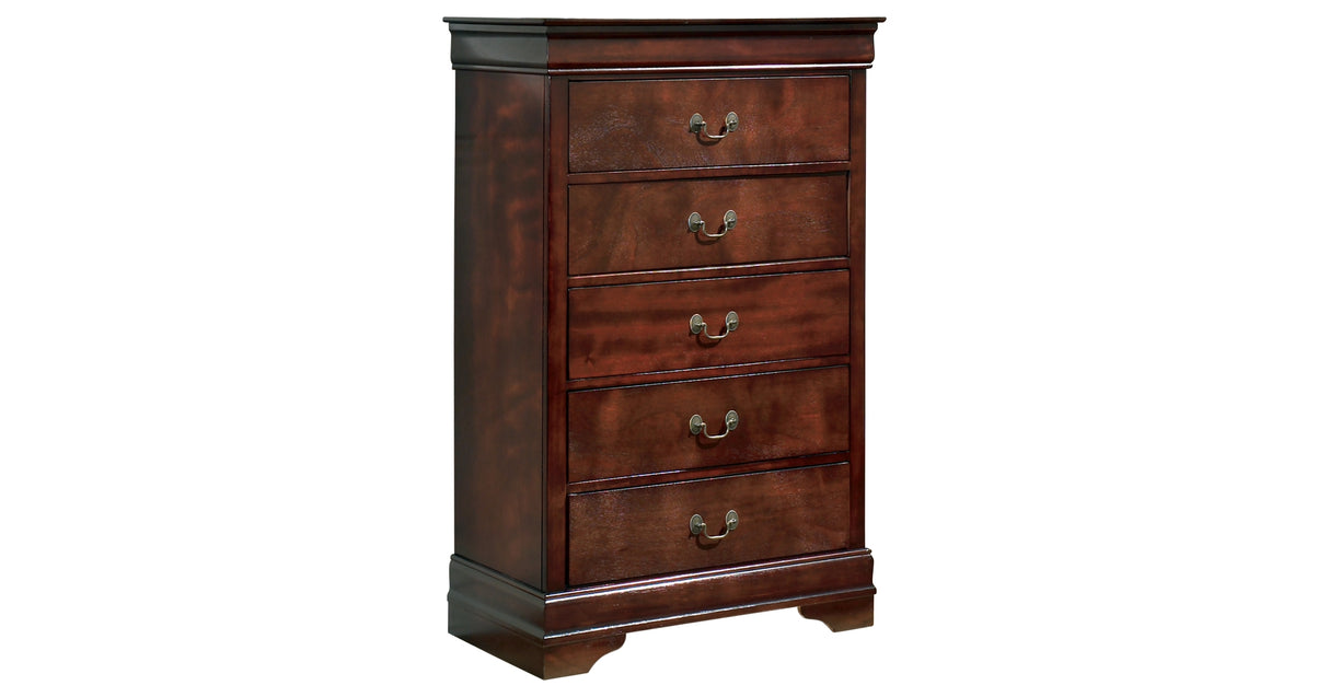 Alisdair Full Sleigh Bed with Mirrored Dresser, Chest and 2 Nightstands in Reddish Brown from Ashley Furniture - Luna Furniture