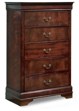 Alisdair Reddish Brown Full Sleigh Bed, Chest and Nightstand from Ashley Furniture - Luna Furniture