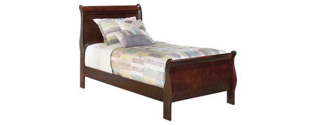 Alisdair Twin Sleigh Bed with Dresser in Reddish Brown from Ashley Furniture - Luna Furniture