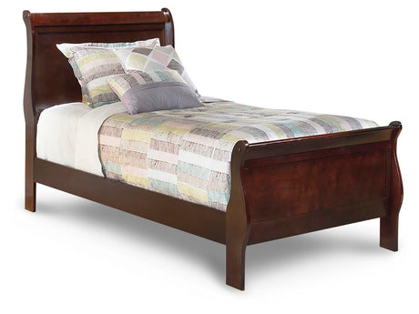 Alisdair Reddish Brown Twin Sleigh Bed from Ashley Furniture - Luna Furniture