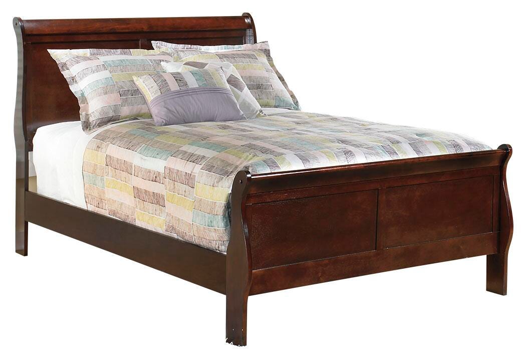 Alisdair Reddish Brown Full Sleigh Bed, Dresser and Mirror from Ashley Furniture - Luna Furniture