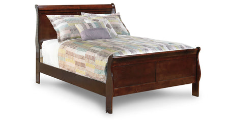 Alisdair Reddish Brown Full Sleigh Bed from Ashley - Luna Furniture