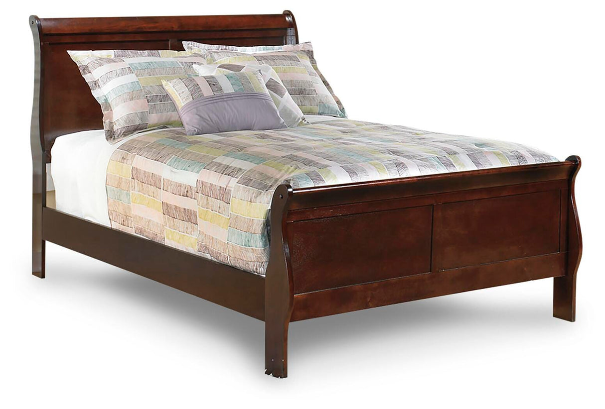 Alisdair Reddish Brown Full Sleigh Bed, Chest and Nightstand from Ashley Furniture - Luna Furniture