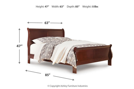Alisdair Reddish Brown California King Sleigh Bed from Ashley - Luna Furniture