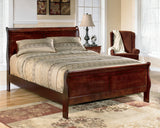 Alisdair King Sleigh Bed with Mirrored Dresser, Chest and 2 Nightstands in Reddish Brown from Ashley Furniture - Luna Furniture