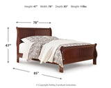 Alisdair Reddish Brown King Sleigh Bed, Dresser and Mirror from Ashley Furniture - Luna Furniture