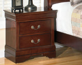 Alisdair Reddish Brown Full Sleigh Bed, Dresser, Mirror, Chest and Nightstand from Ashley Furniture - Luna Furniture