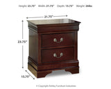 Alisdair Reddish Brown Full Sleigh Bed, Dresser, Mirror, Chest and Nightstand from Ashley Furniture - Luna Furniture