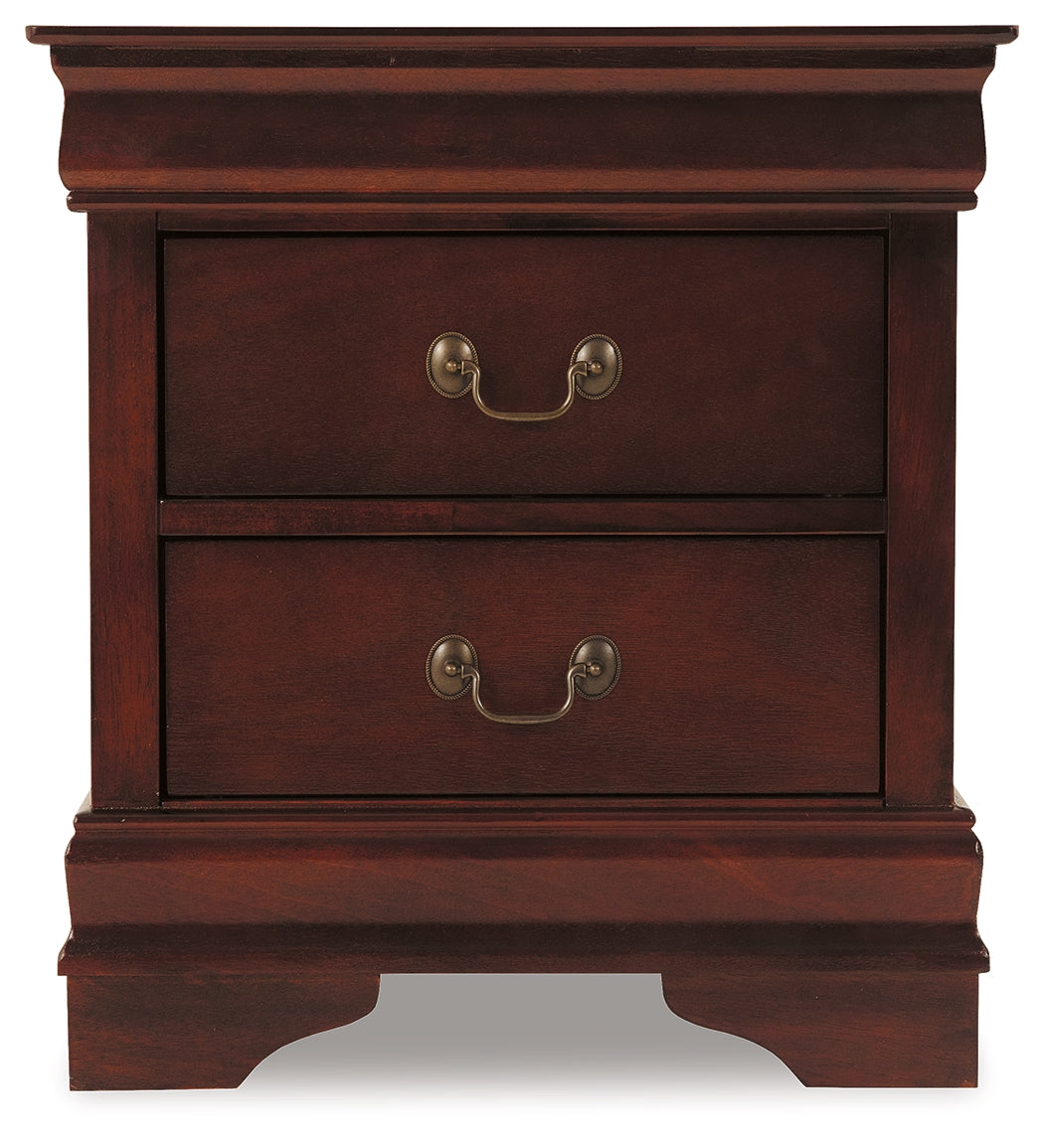 Alisdair Reddish Brown Full Sleigh Bed, Dresser, Mirror, Chest and Nightstand from Ashley Furniture - Luna Furniture