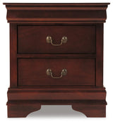 Alisdair Reddish Brown Queen Sleigh Bed, Dresser, Mirror, and Nightstand from Ashley Furniture - Luna Furniture