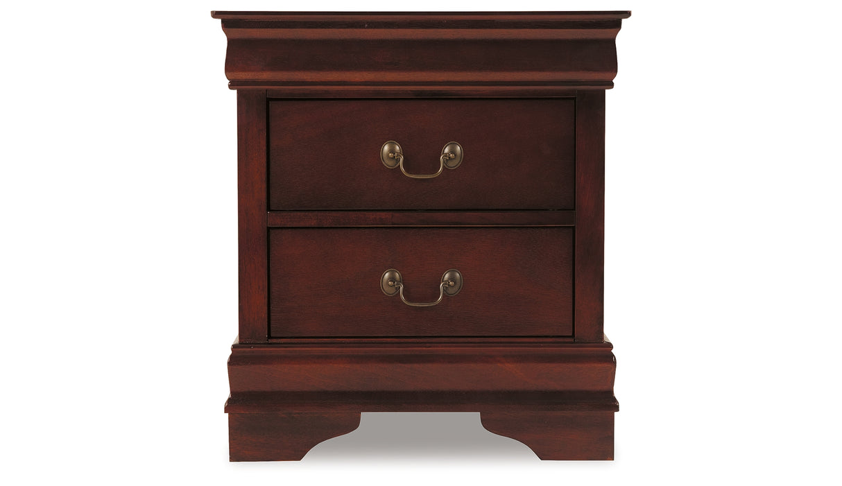 Alisdair King Sleigh Bed with Mirrored Dresser, Chest and 2 Nightstands in Reddish Brown from Ashley Furniture - Luna Furniture