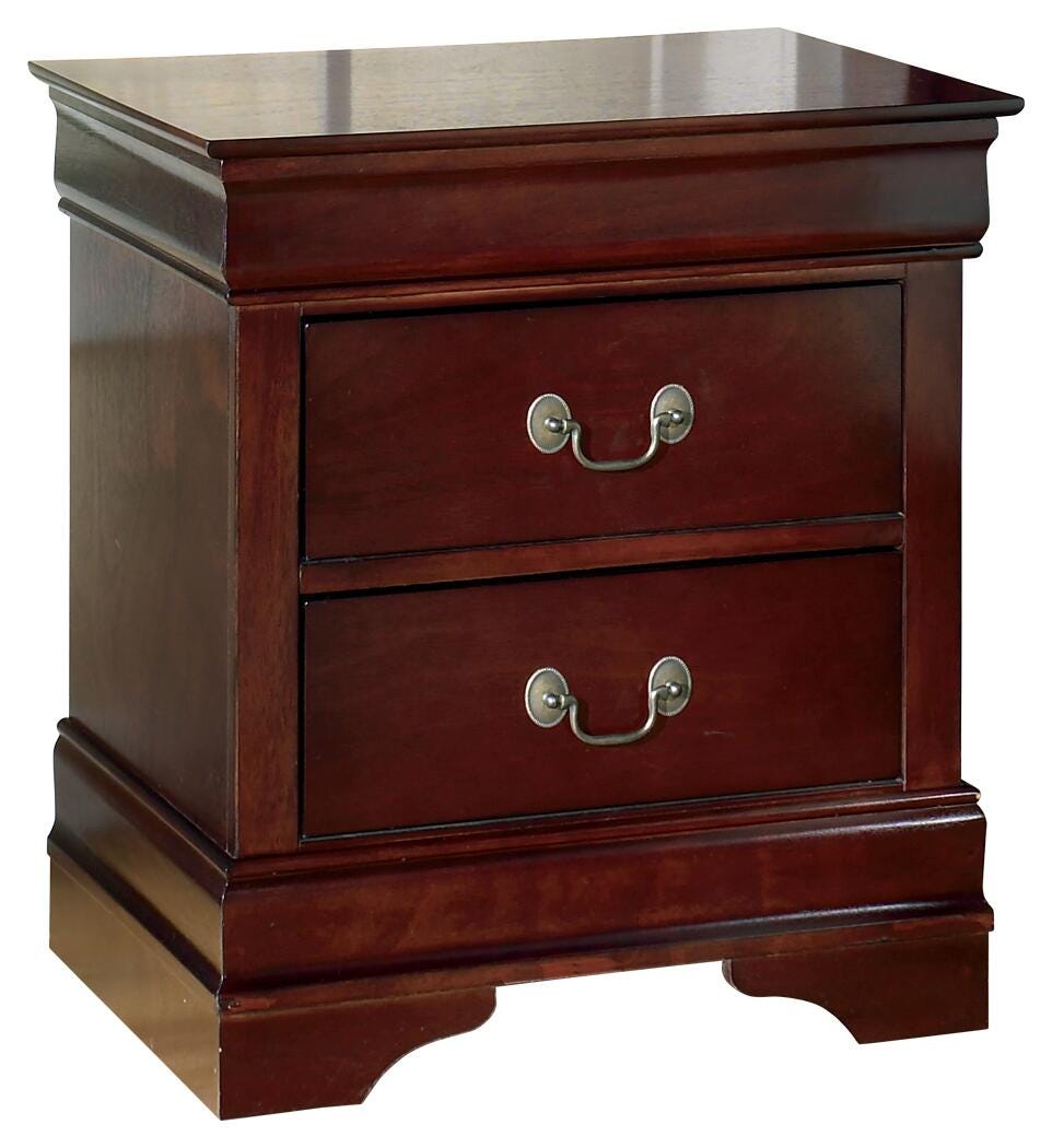 Alisdair Reddish Brown Queen Sleigh Bed, Dresser, Mirror, Chest and Nightstand from Ashley Furniture - Luna Furniture