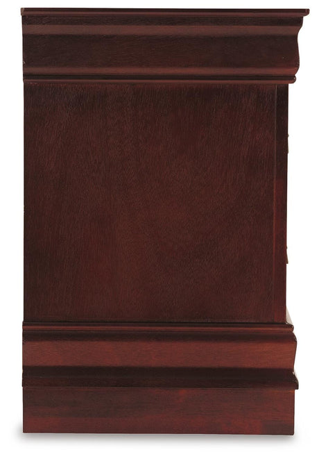 Alisdair Antique BronzeFull Sleigh Bed, Dresser, Mirror, Chest and 2 Nightstands from Ashley - Luna Furniture
