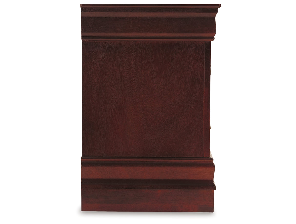 Alisdair King Sleigh Bed with Mirrored Dresser, Chest and 2 Nightstands in Reddish Brown from Ashley Furniture - Luna Furniture