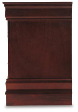 Alisdair Reddish Brown Queen Sleigh Bed and Nightstand from Ashley - Luna Furniture