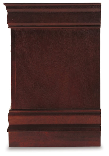Alisdair Reddish Brown Twin Sleigh Bed, Dresser, Mirror, Chest and Nightstand from Ashley Furniture - Luna Furniture