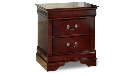 Alisdair Reddish Brown Twin Sleigh Bed with Mirrored Dresser and 2 Nightstands from Ashley Furniture - Luna Furniture