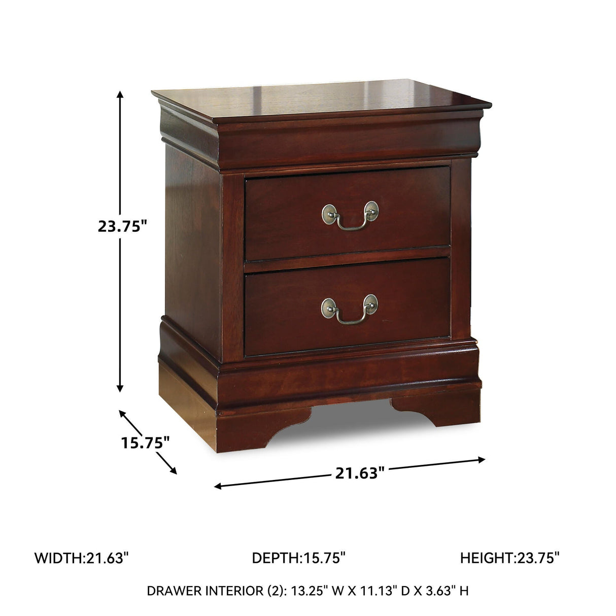 Alisdair Reddish Brown Queen Sleigh Bed, Chest and Nightstand from Ashley - Luna Furniture