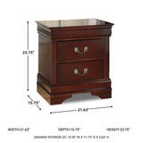 Alisdair Reddish Brown Queen Sleigh Bed, Chest and Nightstand from Ashley - Luna Furniture