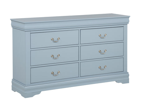 Louis Philip Blue Sleigh Bedroom Set from Crown Mark - Luna Furniture