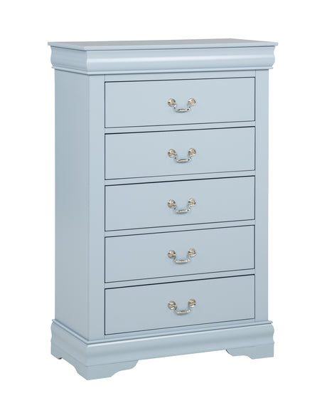 Louis Philip Blue Sleigh Bedroom Set from Crown Mark - Luna Furniture