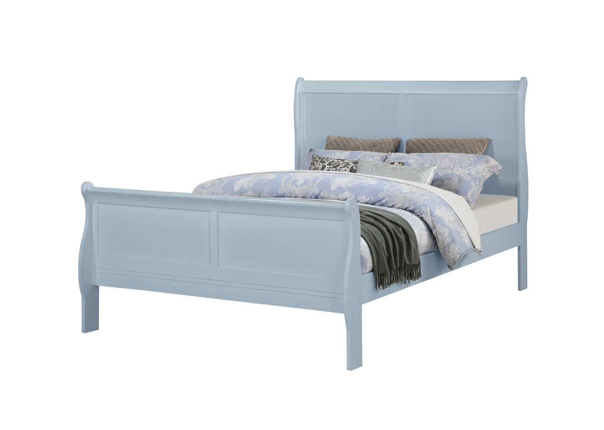 Louis Philip Blue Full Sleigh Bed from Crown Mark - Luna Furniture