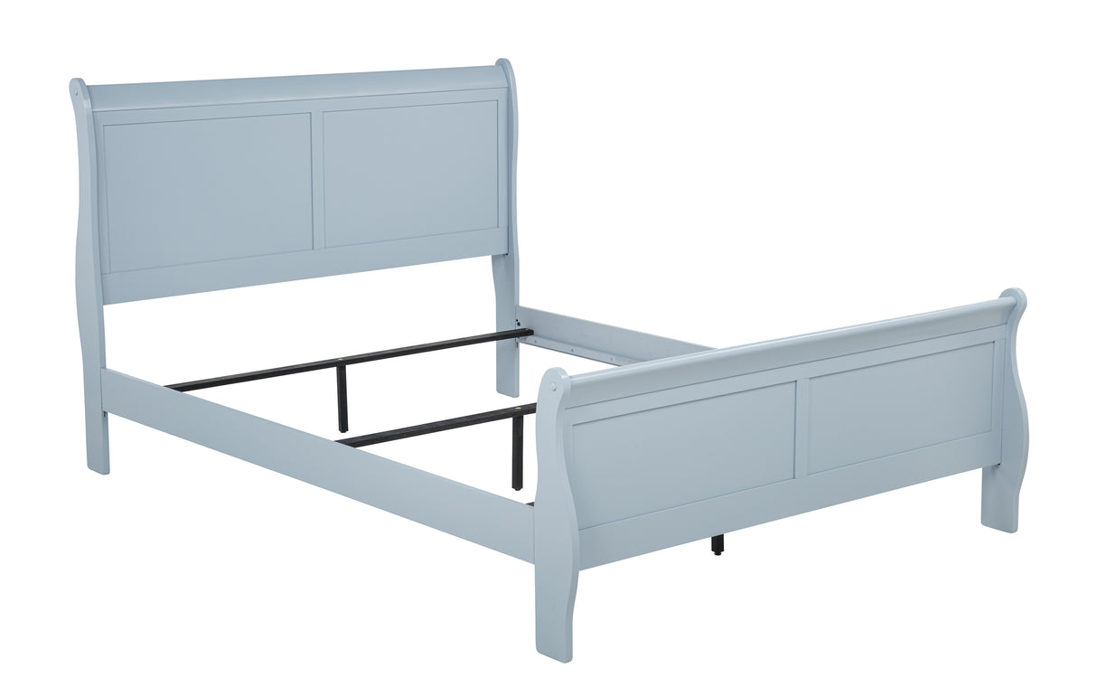 Louis Philip Blue Full Sleigh Bed from Crown Mark - Luna Furniture