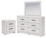 Cayboni Whitewash Dresser, Mirror and Nightstand from Ashley - Luna Furniture