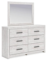 Cayboni Whitewash King Panel Bed, Dresser, Mirror and Chest from Ashley Furniture - Luna Furniture
