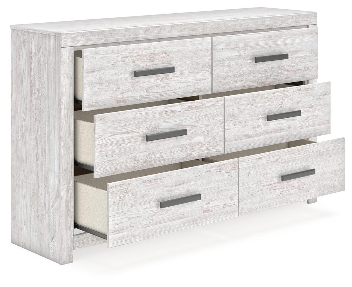 Cayboni Whitewash Full Panel Bed, Dresser and Nightstand from Ashley Furniture - Luna Furniture