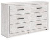 Cayboni Whitewash Full Panel Bed, Dresser and Nightstand from Ashley Furniture - Luna Furniture