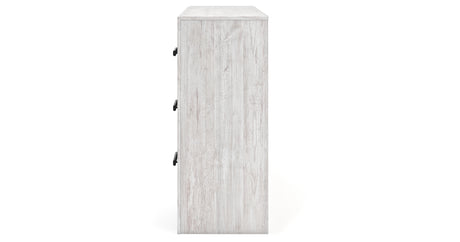 Cayboni Twin Panel Bed with Dresser in Whitewash from Ashley Furniture - Luna Furniture