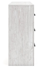 Cayboni Full Panel Bed with Mirrored Dresser in Whitewash from Ashley - Luna Furniture
