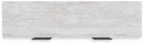 Cayboni Full Panel Bed with Mirrored Dresser in Whitewash from Ashley - Luna Furniture
