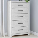 Cayboni Whitewash Chest of Drawers from Ashley - Luna Furniture