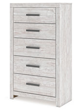 Cayboni Whitewash Full Panel Bed, Dresser, Mirror, Chest and 2 Nightstands from Ashley Furniture - Luna Furniture