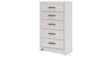 Cayboni Queen Panel Bed with Mirrored Dresser and Chest in Whitewash from Ashley Furniture - Luna Furniture
