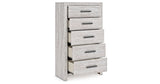 Cayboni Twin Panel Bed with Mirrored Dresser and Chest in Whitewash from Ashley Furniture - Luna Furniture
