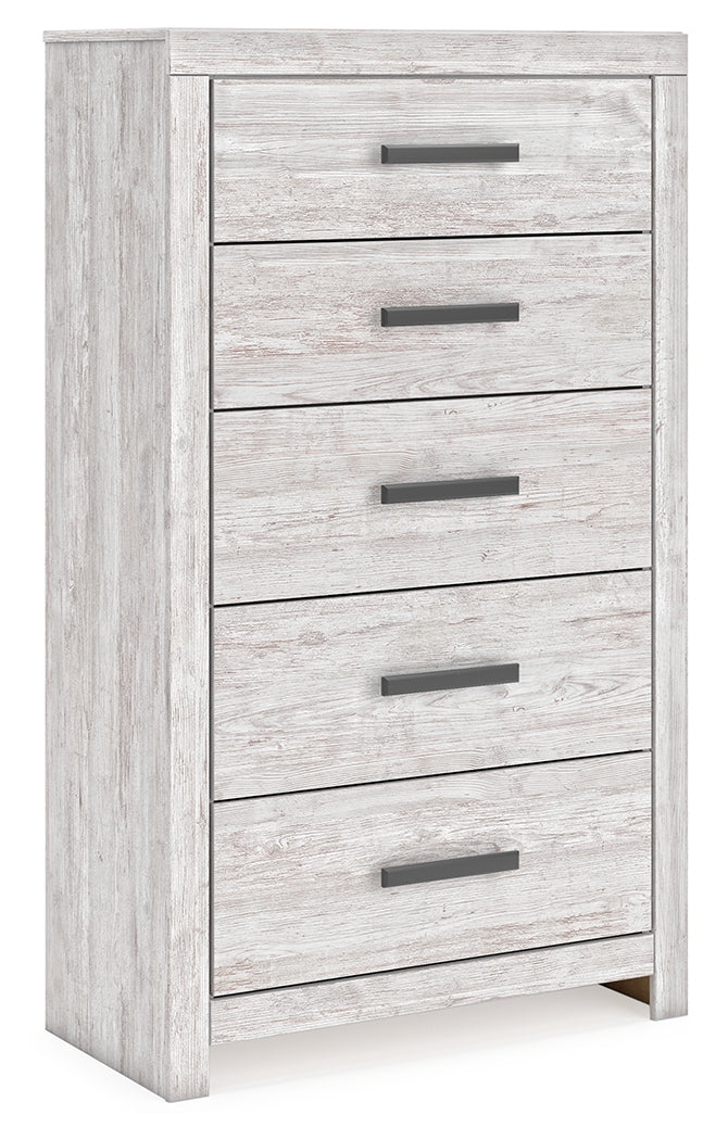 Cayboni Whitewash King Panel Bed, Dresser, Mirror, Chest and Nightstand from Ashley Furniture - Luna Furniture