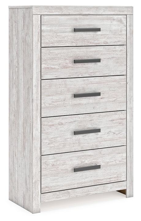 Cayboni Whitewash King Panel Bed, Dresser, Mirror, Chest and Nightstand from Ashley Furniture - Luna Furniture