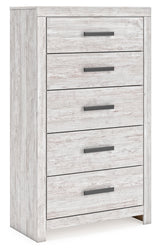 Cayboni Whitewash Full Panel Bed, Dresser, Mirror, Chest and 2 Nightstands from Ashley Furniture - Luna Furniture