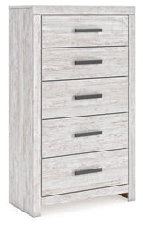 Cayboni Whitewash King Panel Bed, Dresser, Mirror and Chest from Ashley Furniture - Luna Furniture