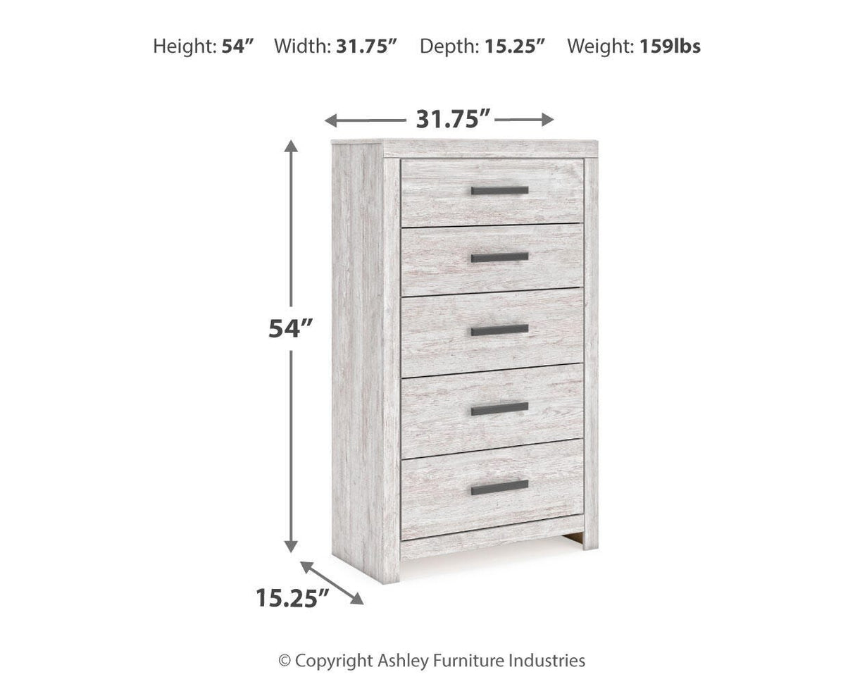 Cayboni Whitewash King Panel Bed, Dresser, Mirror, Chest and Nightstand from Ashley Furniture - Luna Furniture