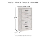 Cayboni Whitewash King Panel Bed, Dresser, Mirror, Chest and Nightstand from Ashley Furniture - Luna Furniture