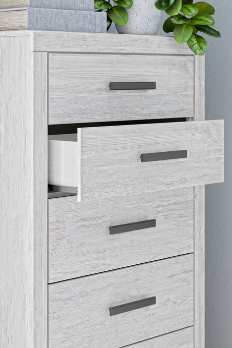 Cayboni Whitewash Full Panel Bed, Dresser, Mirror, Chest and 2 Nightstands from Ashley Furniture - Luna Furniture
