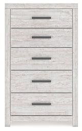 Cayboni Whitewash Full Panel Bed, Dresser, Mirror, Chest and 2 Nightstands from Ashley Furniture - Luna Furniture