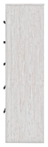 Cayboni Whitewash King Panel Bed, Dresser, Mirror and Chest from Ashley Furniture - Luna Furniture