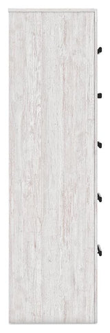 Cayboni Whitewash King Panel Bed, Dresser, Mirror and Chest from Ashley Furniture - Luna Furniture