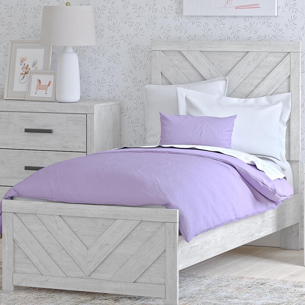 Cayboni Whitewash Twin Panel Bed from Ashley - Luna Furniture